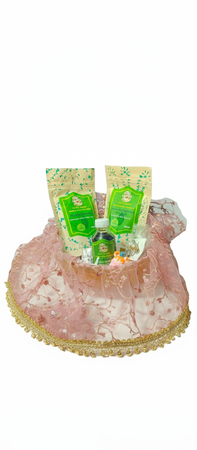 Tatva Herbs Gift Hamper (Neem Powder, Neem + Multani Mitti Face Pack & Neem + Mustard Oil) with Free Gifts